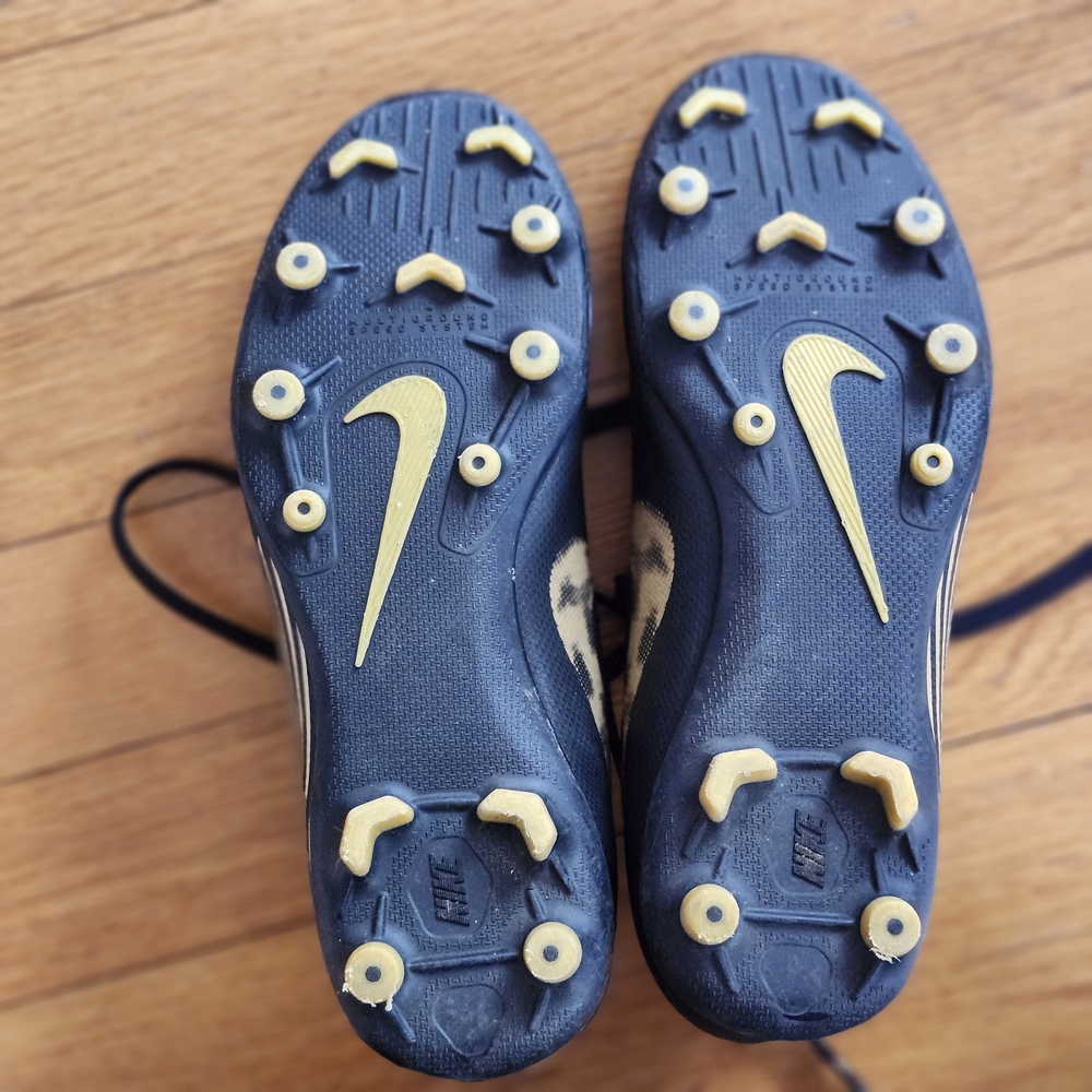 Nike Blue and Yellow Soccer Cleats